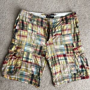 J. Crew Multicolor Plaid Cargo Shorts